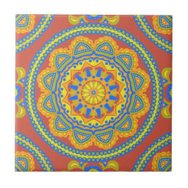 Färgstark boho Moroccan Ceramic Tile Kakelplatta
