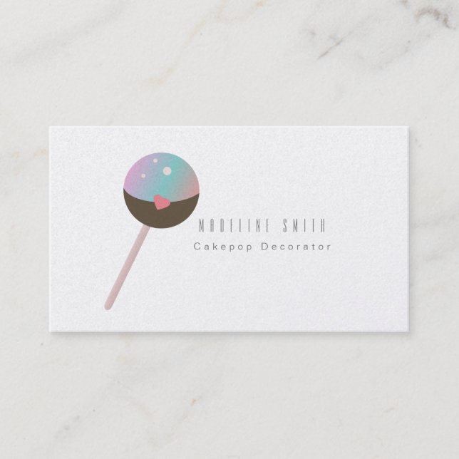 Färgstark Cake Pop Cookie Bakning Tårta Dekoratör Visitkort (Framsida)