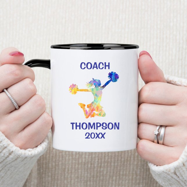 Färgstark Cheerlead Coach Två-Tonad Mugg (Skapare uppladdad)