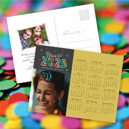 Färgstark Cheers Stars 2025-kalender - nyårsfoto Helg Vykort