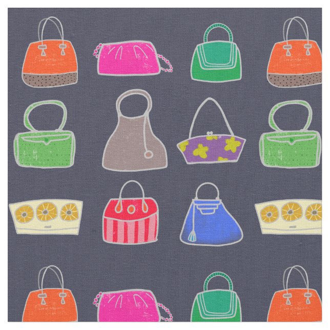 Färgstark Chic Mode Purses-mörk-bakgrund Tyg (Närbild)