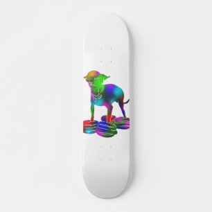 Färgstark Chihuahua hamburger Mini Skateboard Bräda 18,5 Cm