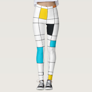 Färgstark, coola, trendig, modern bildkonst leggings