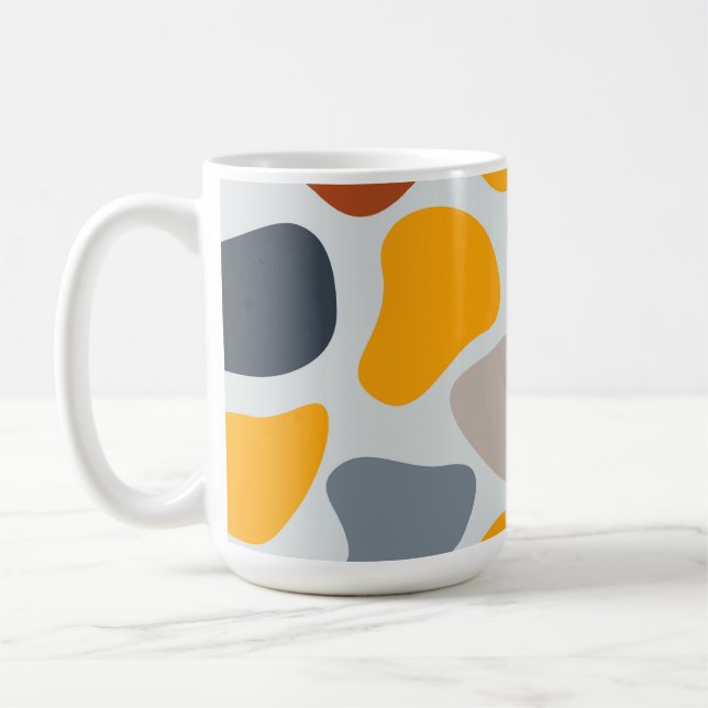 Färgstark, coola, trendig, modern ekologisk geomet kaffemugg (Vänster)