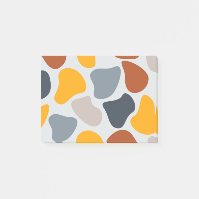 Färgstark, coola, trendig, modern ekologisk geomet post-it block (Framsida)