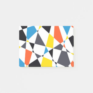 Färgstark, coola, trendig, moderna geometriska fo post-it block