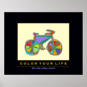 färgstark cykel BIKE ART Poster