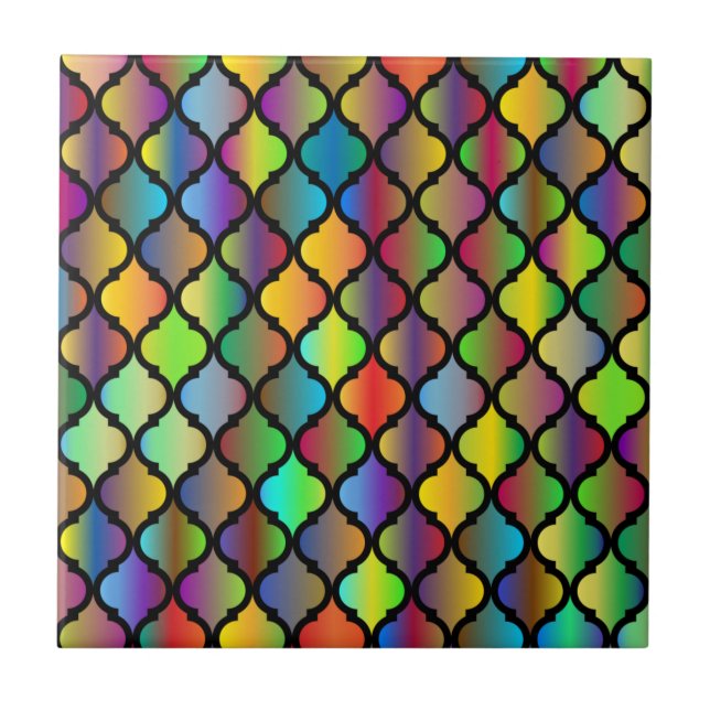 Färgstark design kakelplatta (Framsidan)