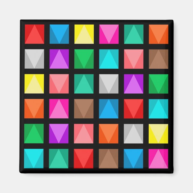 Färgstark design magnet (Framsidan)