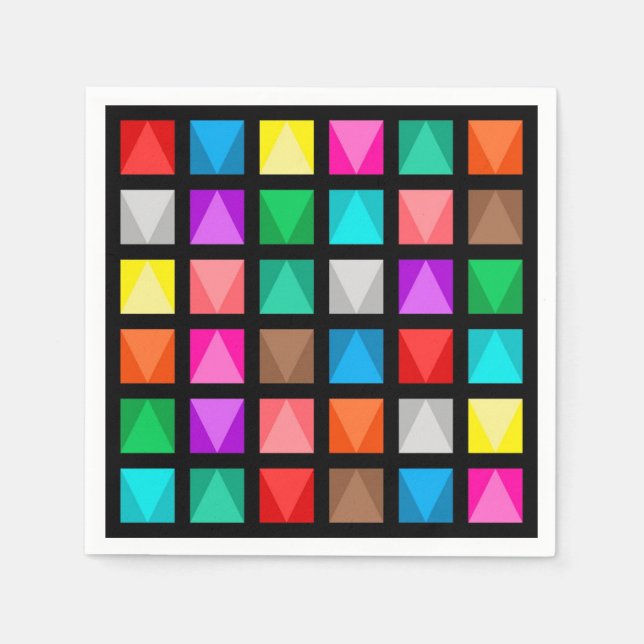 Färgstark design pappersservett (Framsidan)