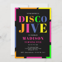 Färgstark disco Jive, fem Födelsedagsfester