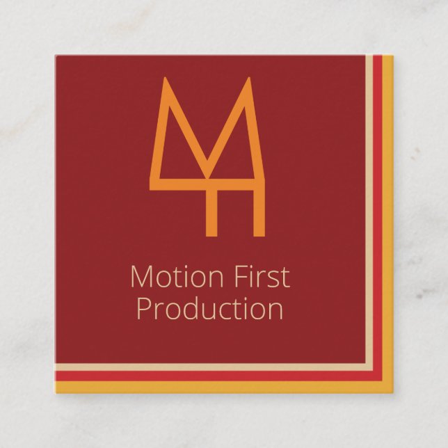 Färgstark enkel övergång fyrkantigt visitkort (Framsida)