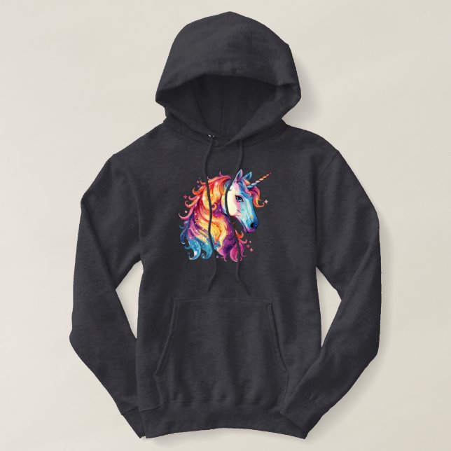 Färgstark Fantasy Unicorn Graphic T-Shirt (Design framsida)