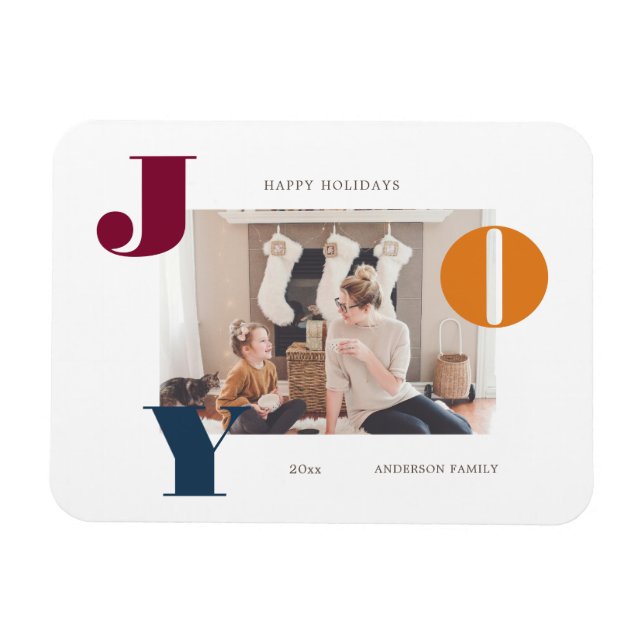 färgstark fet modern helgdag för skript  magnet (Horisontell)