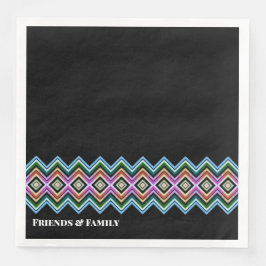 Färgstark fetstil designer pappersservett