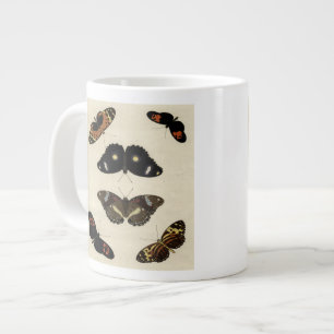 Färgstark fjärilsmussla på Cream-bakgrunden Jumbo Mugg
