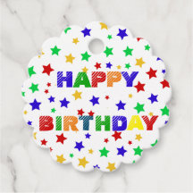 Färgstark födelsedagsfest med enkel modern röd stj