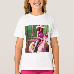 Färgstark framtida Cowgirl Barn T-Shirt