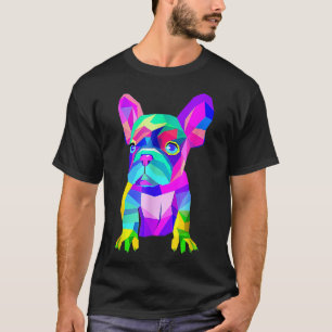 Färgstark Fransk Bull dog Älskare Pappa Mamma, Boy T Shirt