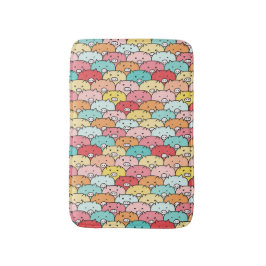 Färgstark Grisar, brun och cute Mönster Badrumsmatta