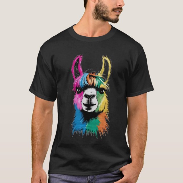 Färgstark hästdesign t shirt (Framsida)