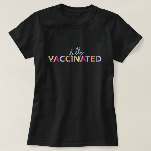 Färgstark helvaccinerad t shirt (Design framsida)