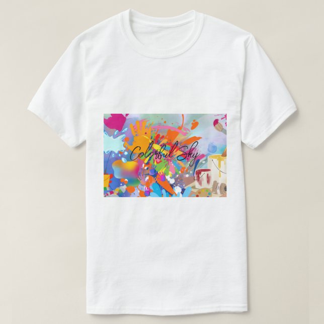 Färgstark Himmel T Shirt (Design framsida)