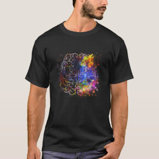 Färgstark hjärnvetenskap Art Unik Mindset Science T Shirt