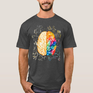 Färgstark hjärnvetenskap och konstneurovetenskap t shirt