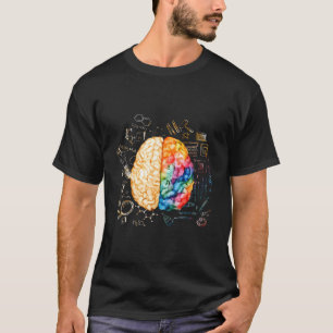 Färgstark hjärnvetenskap och neurovetenskaplig neu t shirt