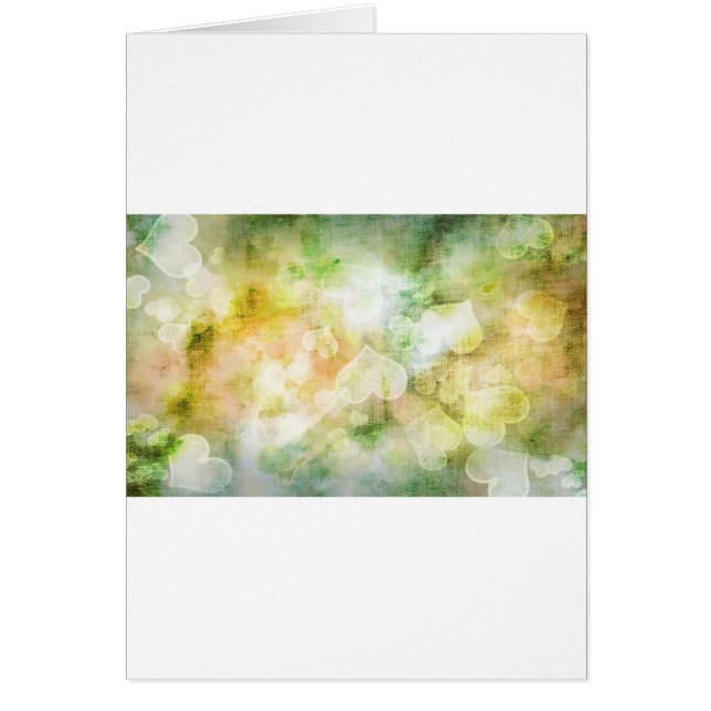 Färgstark hjärtbakgrund hälsningskort (Framsidan)