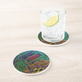 Färgstark hjärtmosaik underlägg