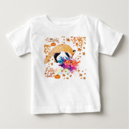 Färgstark höstfot t shirt