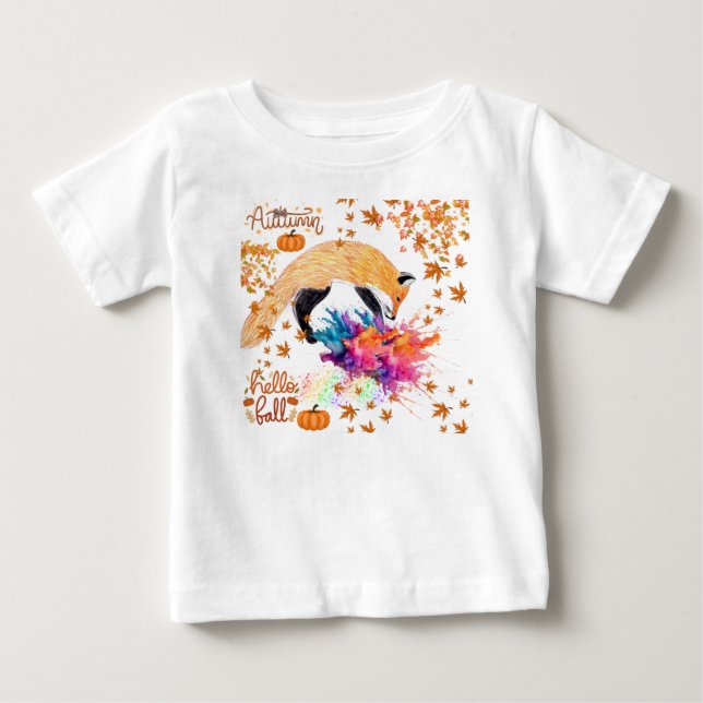 Färgstark höstfot t shirt (Framsida)