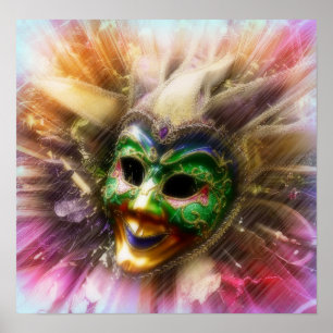 Färgstark Jester Poster
