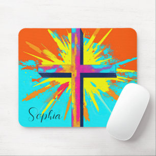 Färgstark Jesus Kor Jesus Illustration Anpassnings Musmatta