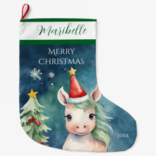Färgstark julmajs stor julstrumpa