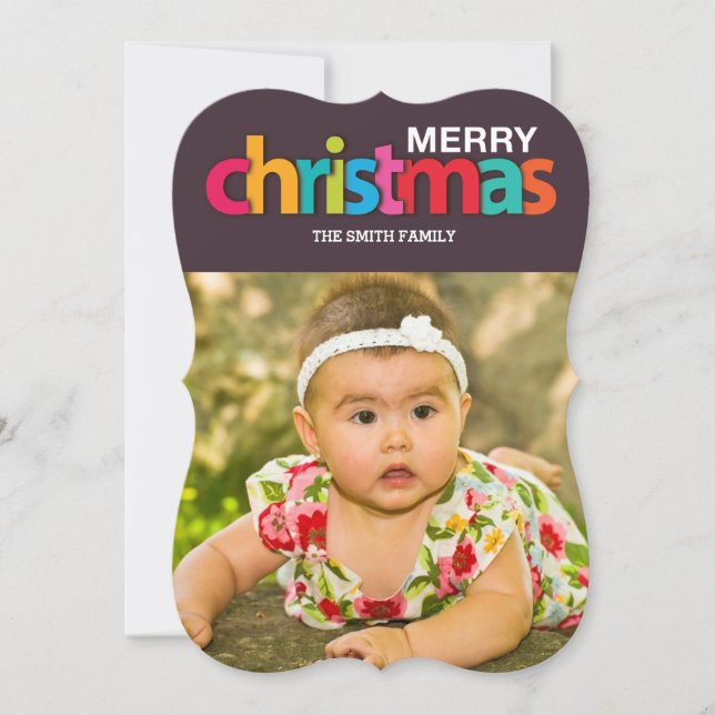 färgstark julmassa julkort (Framsida)