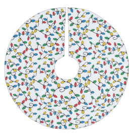 Färgstark julsträng Light Lökar Mönster Julgransmatta Borstad Polyester