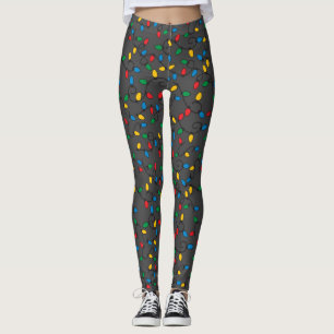 Färgstark julsträng, ljusa Lökar  Mörk Grått Leggings