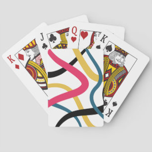 Färgstark, kaotisk, djärv, levande modern grafisk casinokort