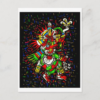 färgstark kukulkan-vykort vykort