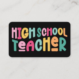 Färgstark lärare vid högskolan visitkort