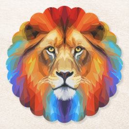 Färgstark lejon underlägg papper