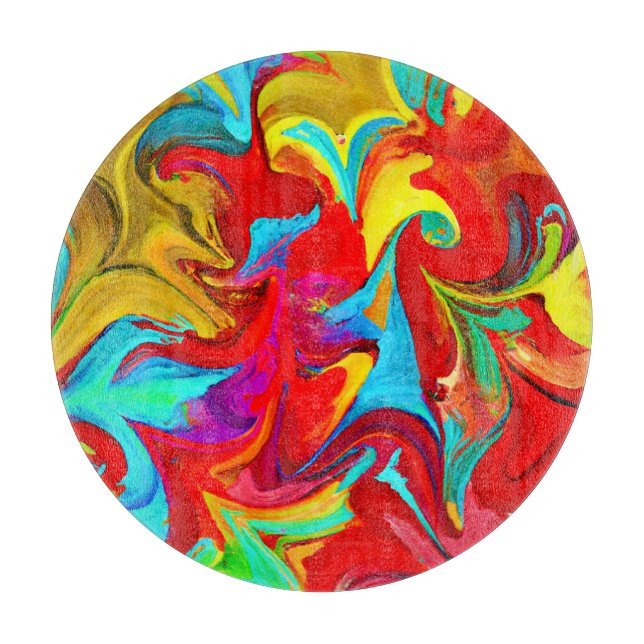 Färgstark levande Abstrakt Mönster (Framsidan)