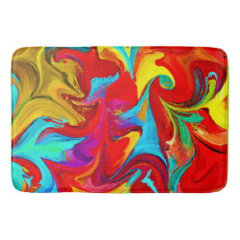 Färgstark levande Abstrakt Mönster Badrumsmatta
