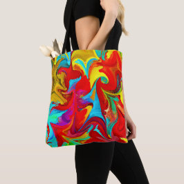 Färgstark levande Abstrakt Mönster Tygkasse