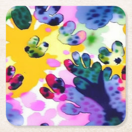 Färgstark, levande design underlägg papper kvadrat