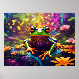 Färgstark, ljusskrynklig, grovvägg Skriv ut Poster