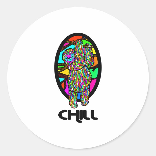 Färgstark lutning runt klistermärke (Framsida)